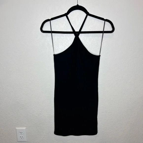 Urban Outfitters | Dresses | Urban Outfitters Ribbed Black Halter Mini Dress  | Poshmark